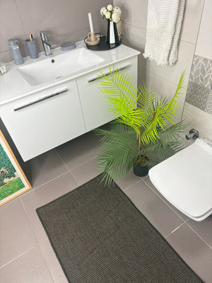 Doğal Sisal Anthracite Banyo Takımı