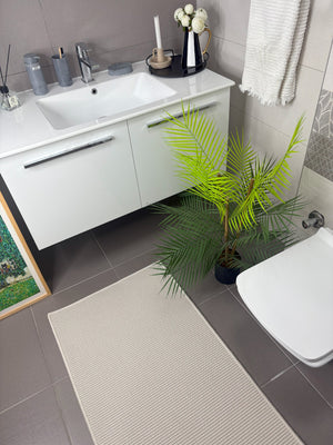 Doğal Sisal Cream Banyo Takımı