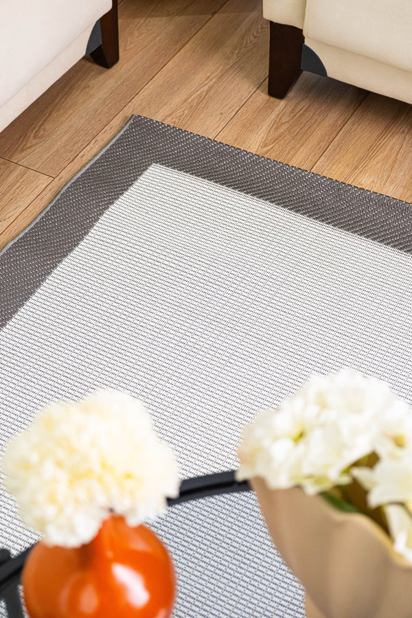Sisal Modern SSL 05 Cream Anthracite Jüt Kilim