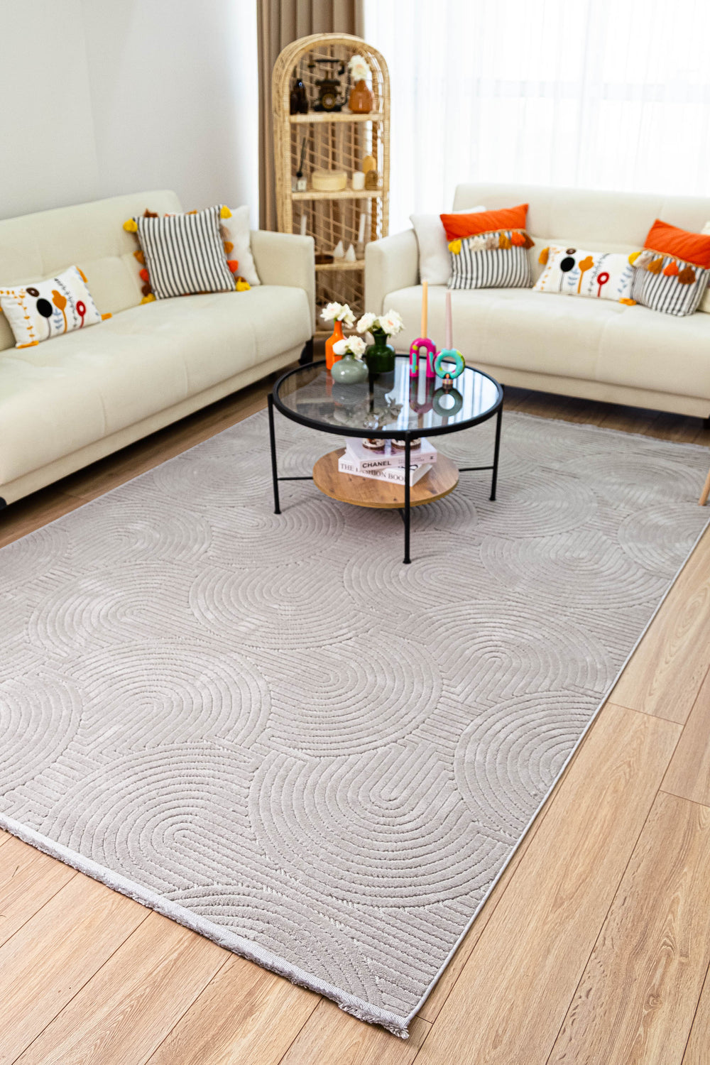 Valeria VL 02 Grey Bohem Desenli Salon Halısı