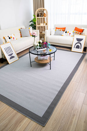 Sisal Modern SSL 04 Anthracite Grey Jüt Kilim