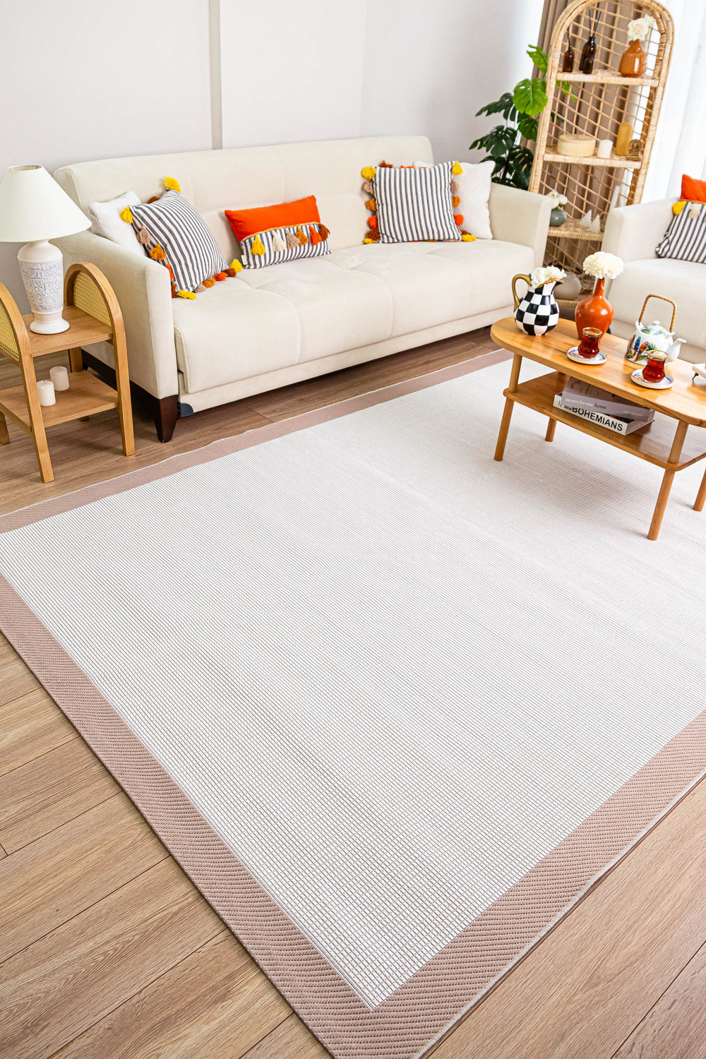 Sisal Modern SSL 02 Cream Vizon Jüt Kilim