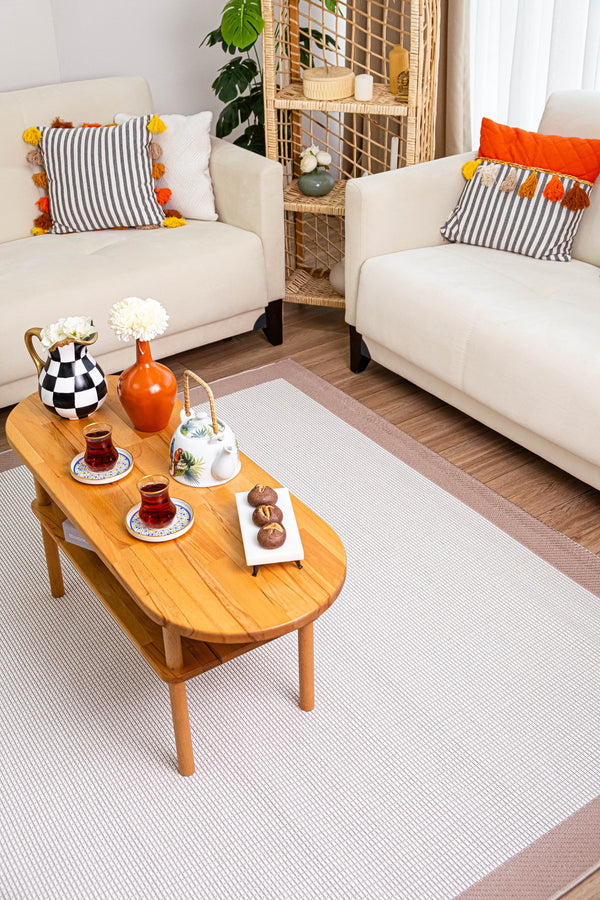 Sisal Modern SSL 02 Cream Vizon Jüt Kilim