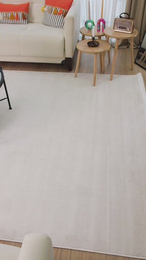 Pera PE 01 Cream Modern Desenli Yumuşak Salon Halısı
