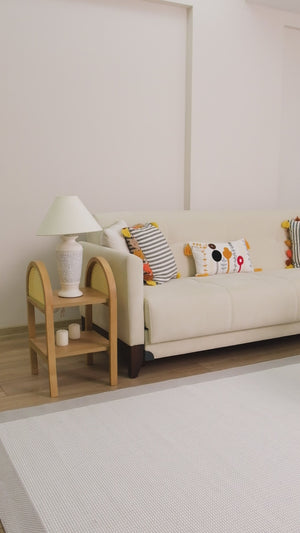 Sisal Modern SSL 01 Cream Grey Jüt Kilim
