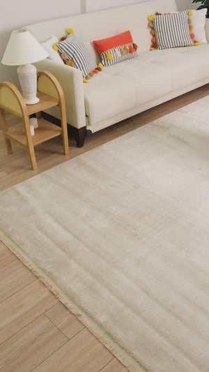 Pera PE 03 Beige Modern Desenli Yumuşak Salon Halısı